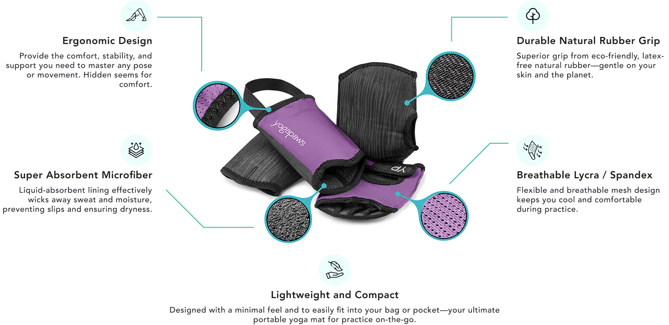 YogaPaws Full Set - Yoga Socks & Gloves